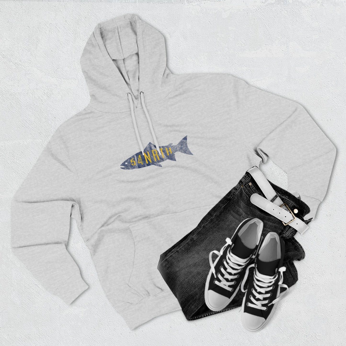 54 Salmon Three-Panel Fleece Hoodie