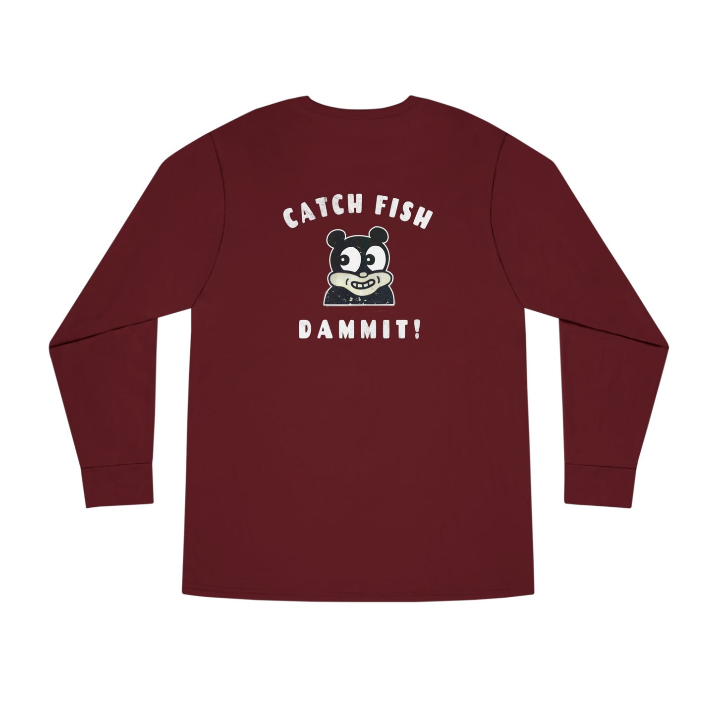 Damn Catch Fish Long Sleeve Crewneck Tee