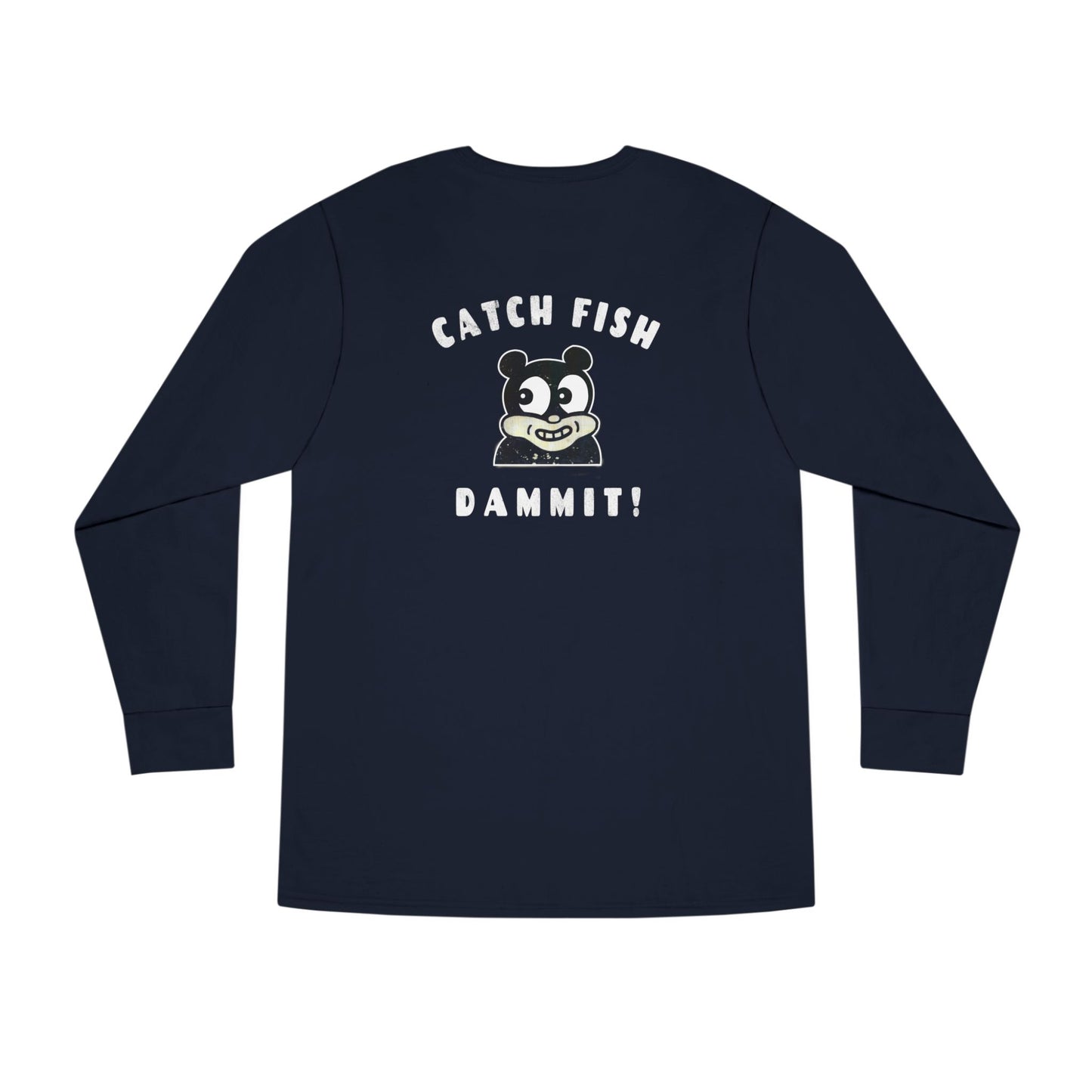 Damn Catch Fish Long Sleeve Crewneck Tee
