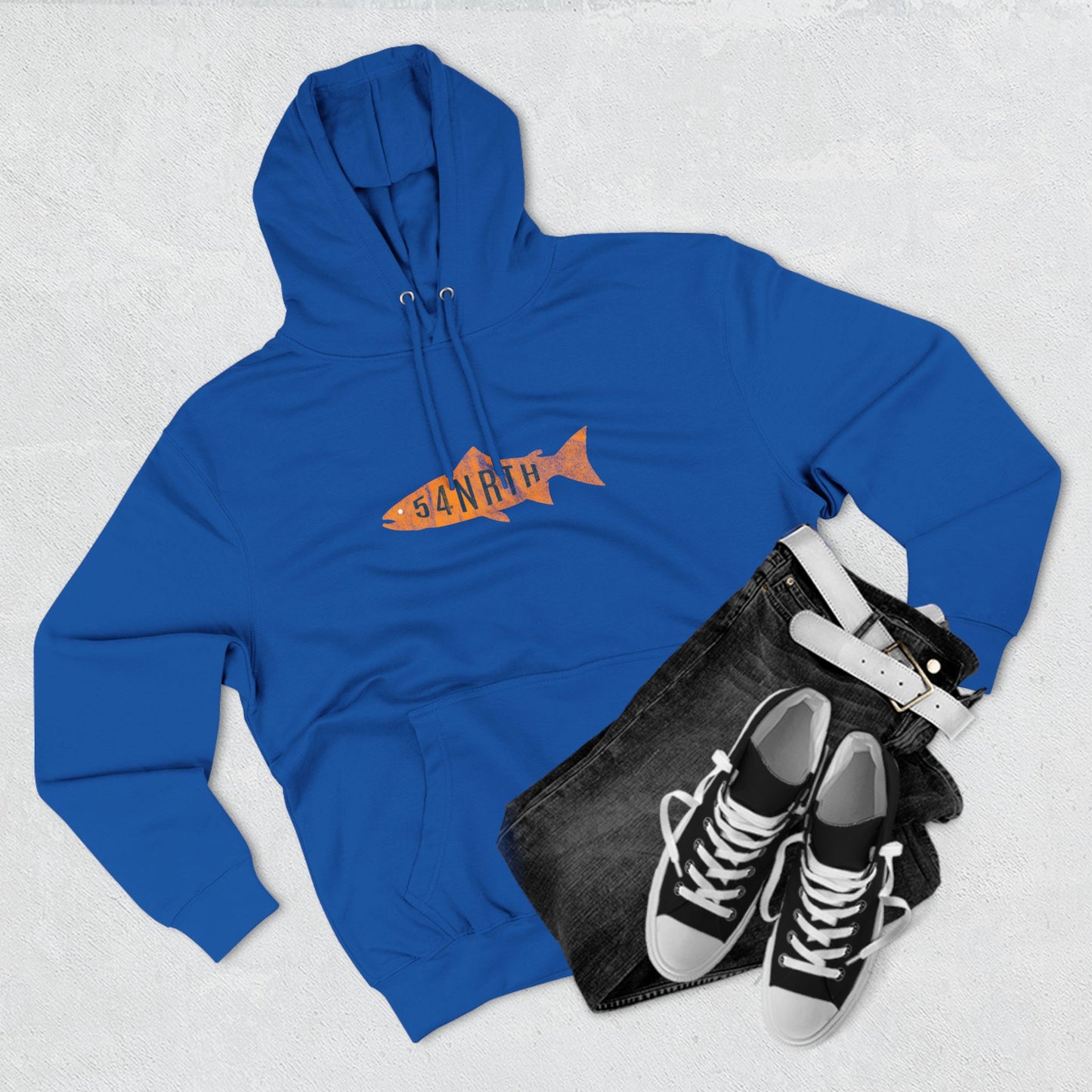 54 Salmon Three-Panel Fleece Hoodie