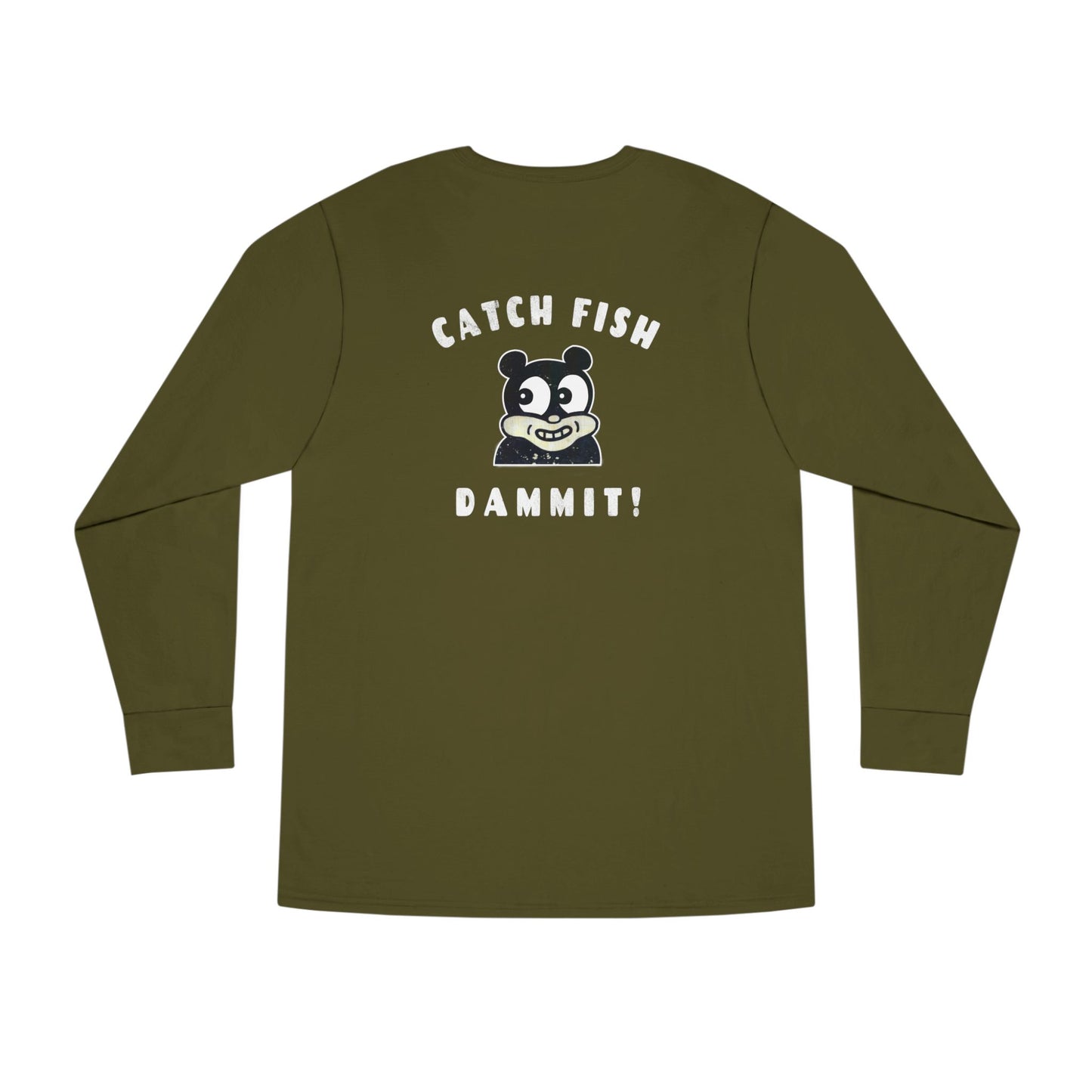 Damn Catch Fish Long Sleeve Crewneck Tee
