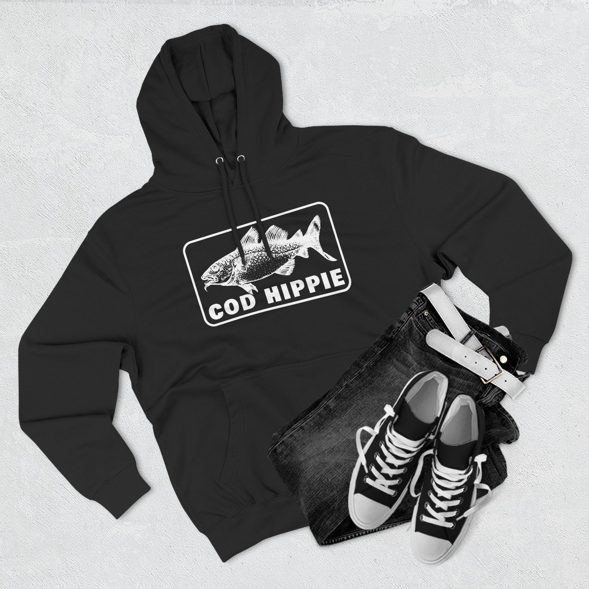 Cod Hippie Three-Panel Fleece Hoodie