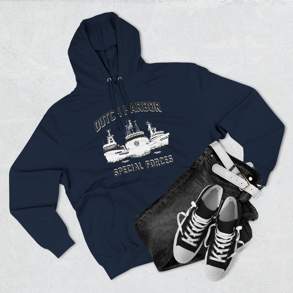 Dutch Special Forces GreyThree-Panel Fleece Hoodie 54N
