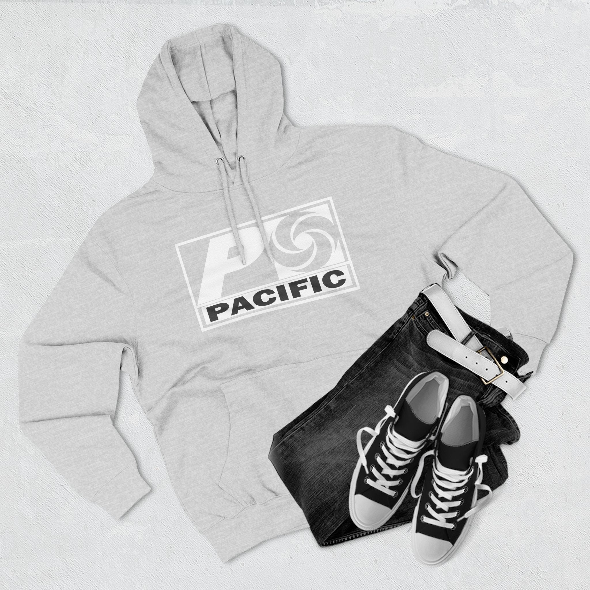 Pacific Swirl Three-Panel Fleece Hoodie 54N