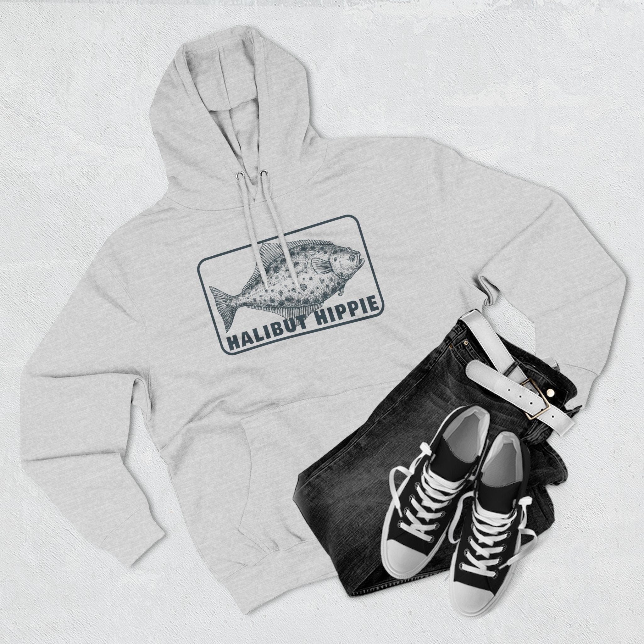 Halibut Hippie Three-Panel Fleece Hoodie 54N