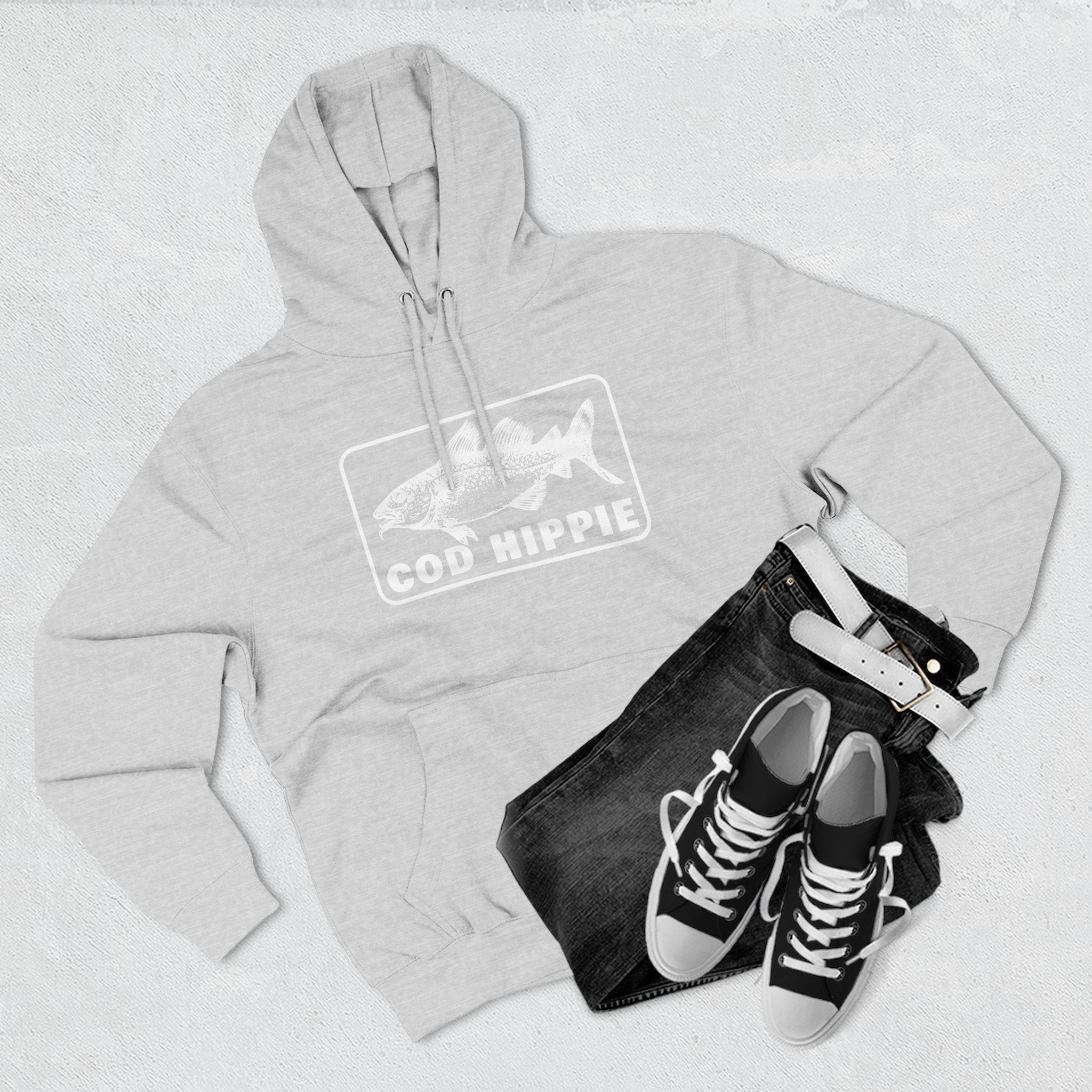 Cod Hippie Three-Panel Fleece Hoodie