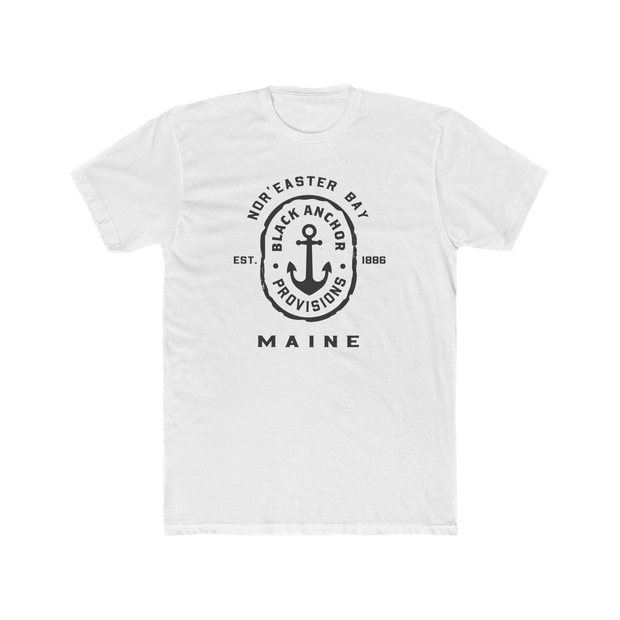 Black Anchor Unisex Cotton Crew Tee