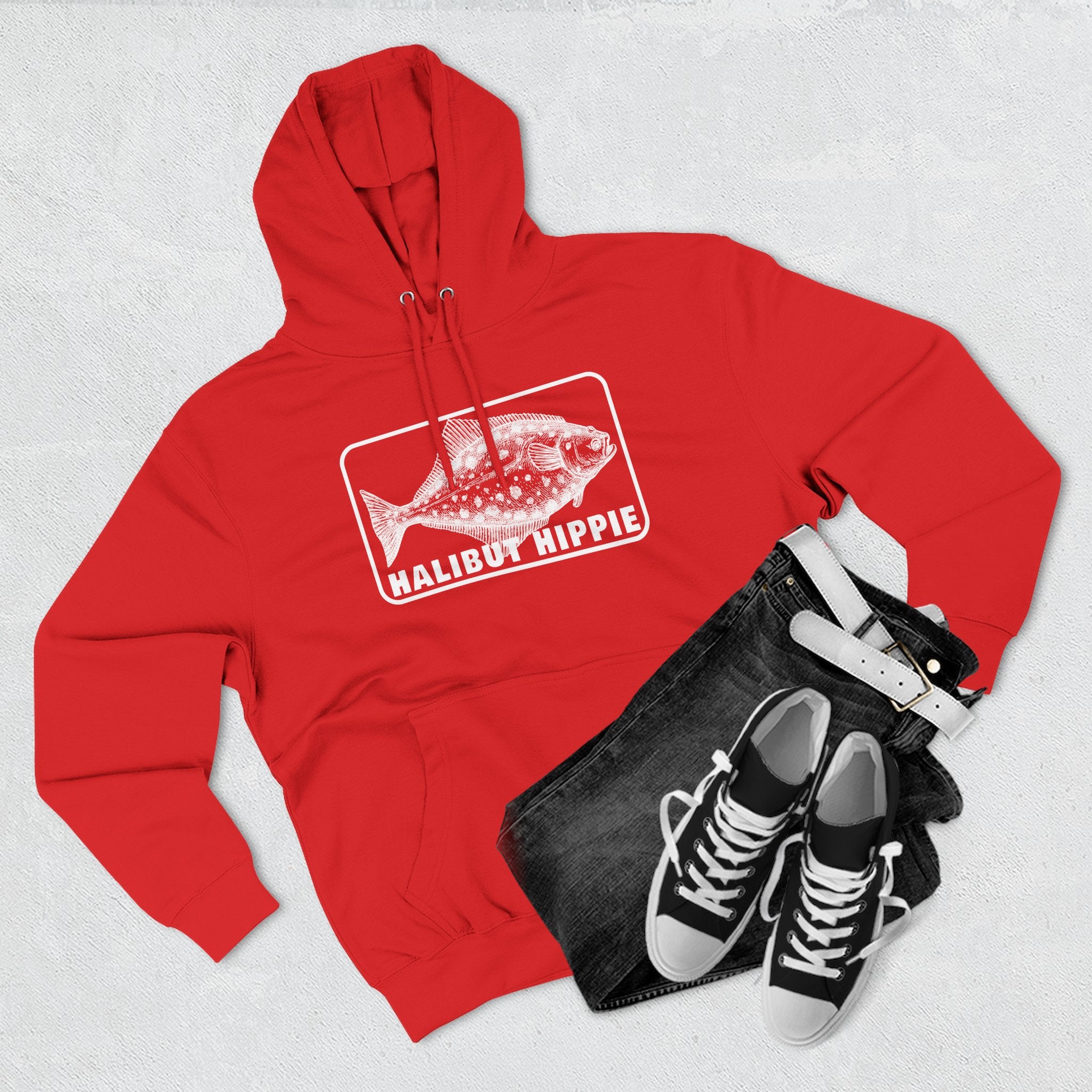 Halibut Hippie Three-Panel Fleece Hoodie 54N