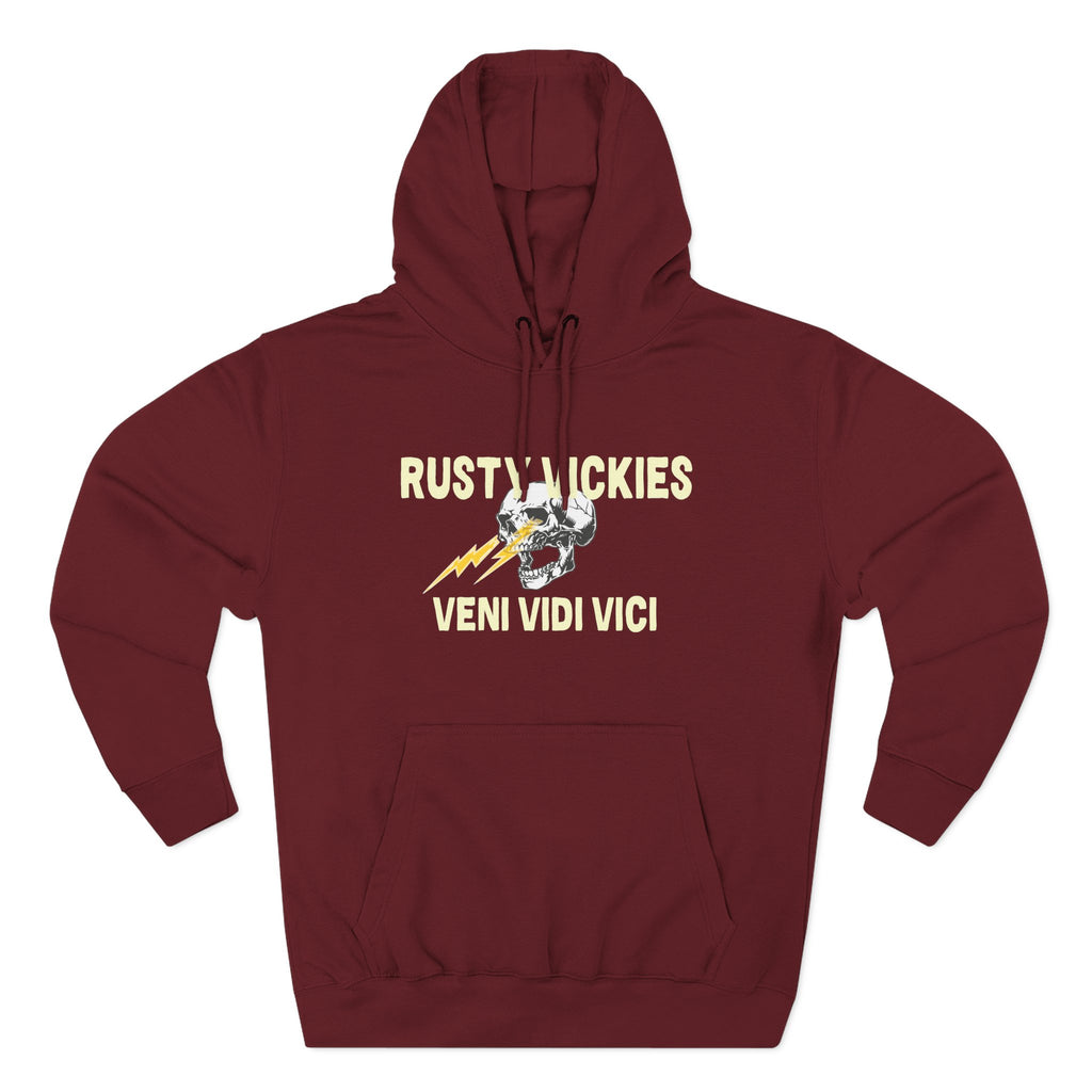 Rusty Vickie Three-Panel Fleece Hoodie