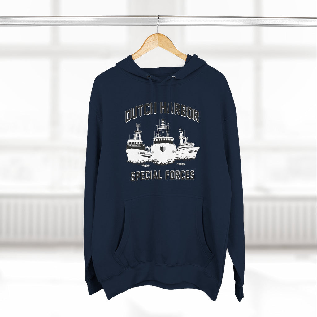 Dutch Special Forces GreyThree-Panel Fleece Hoodie 54N
