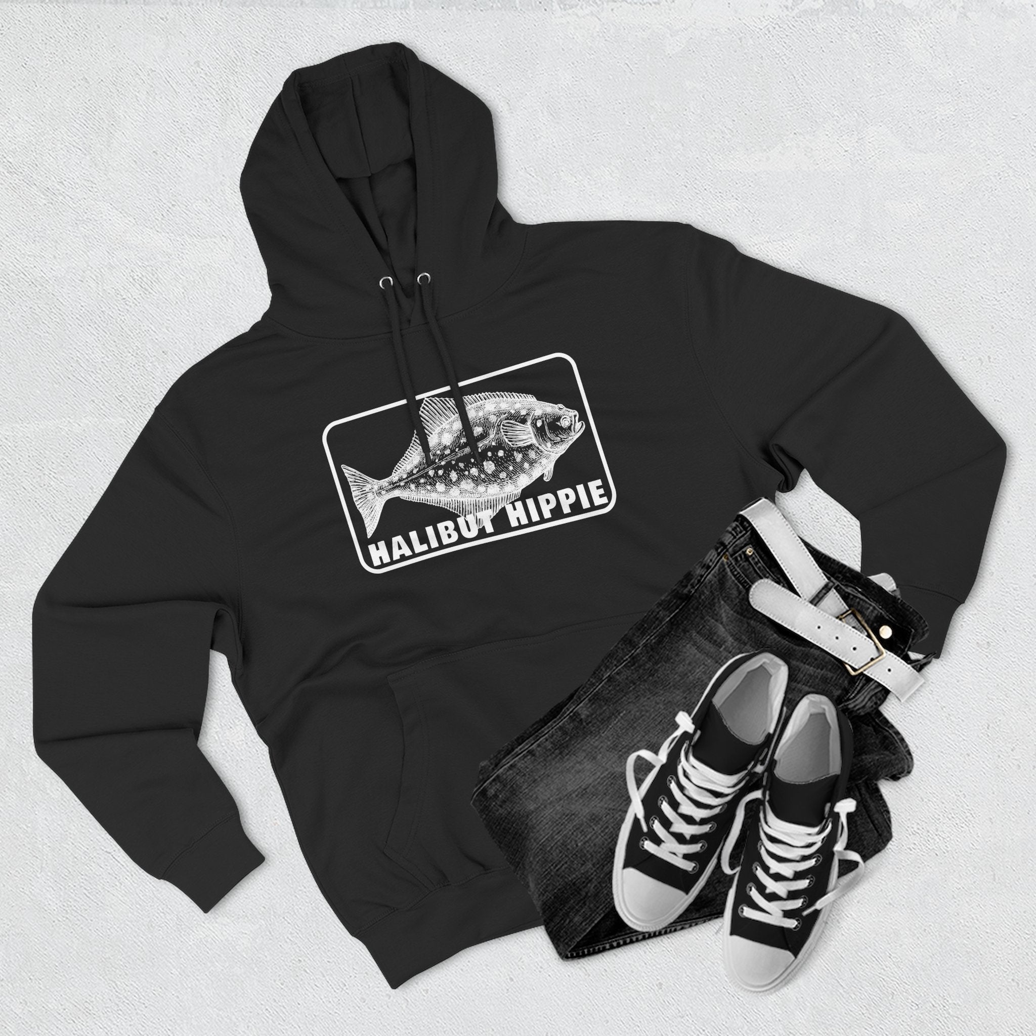 Halibut Hippie Three-Panel Fleece Hoodie 54N