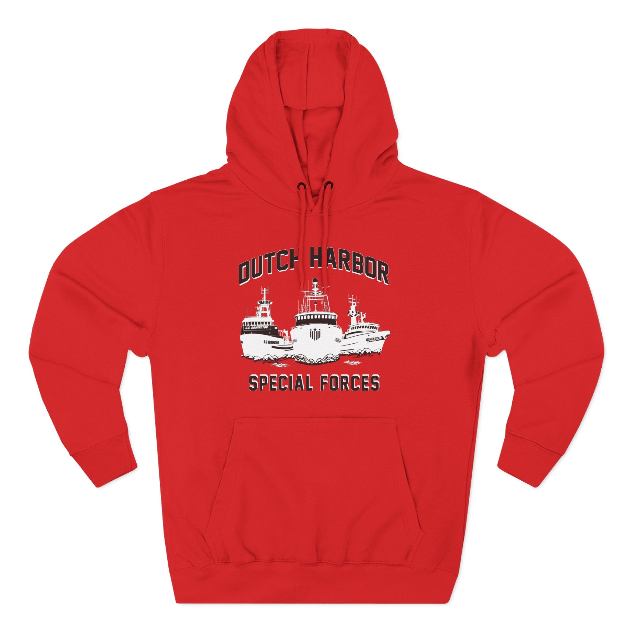 Dutch Special Forces GreyThree-Panel Fleece Hoodie 54N