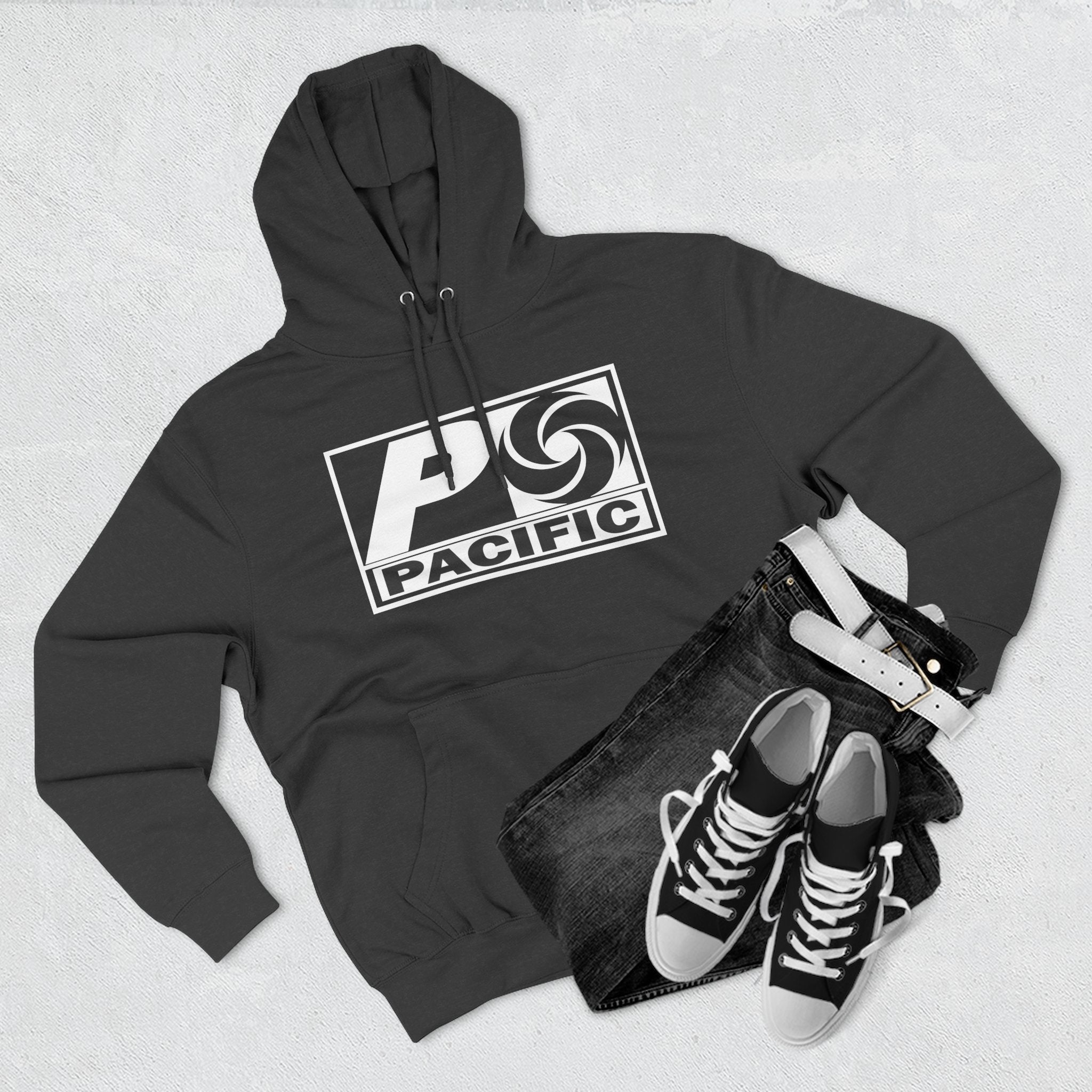 Pacific Swirl Three-Panel Fleece Hoodie 54N