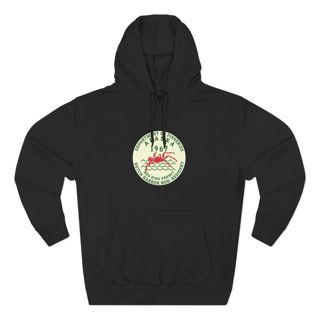 Red King Permit Three-Panel Fleece Hoodie