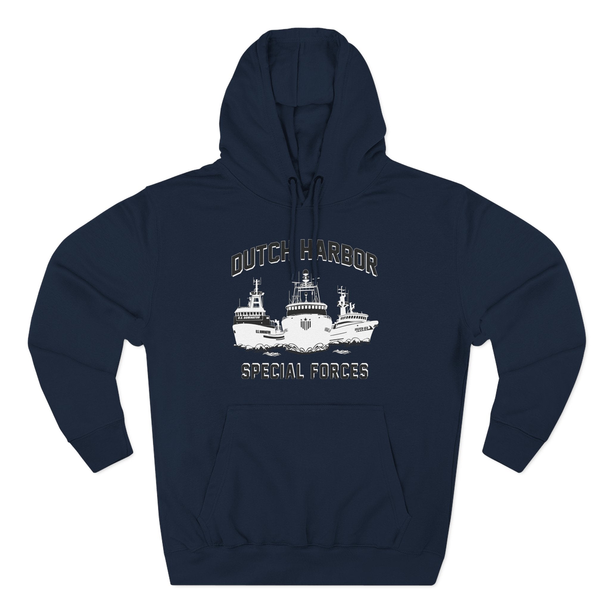 Dutch Special Forces GreyThree-Panel Fleece Hoodie 54N