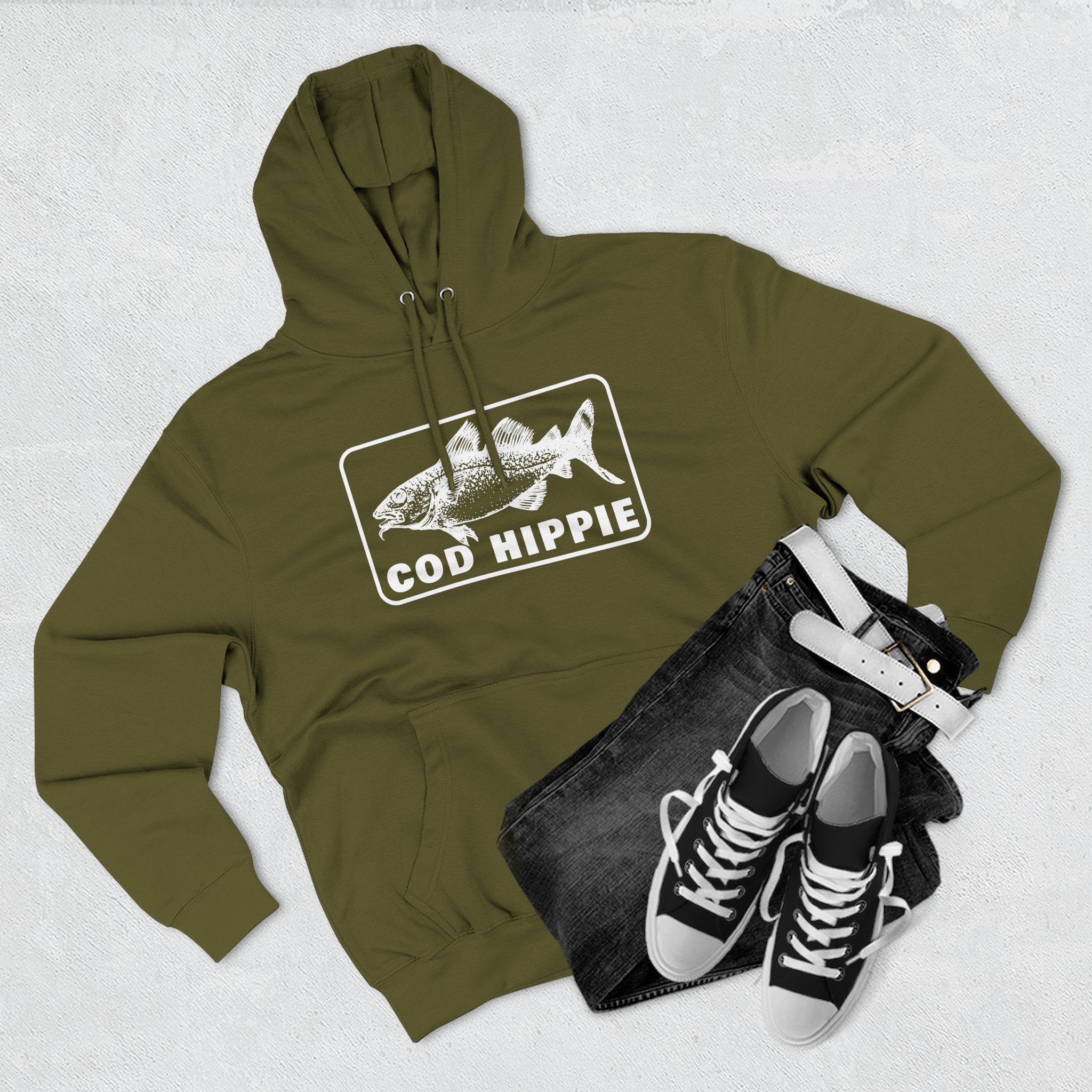 Cod Hippie Three-Panel Fleece Hoodie