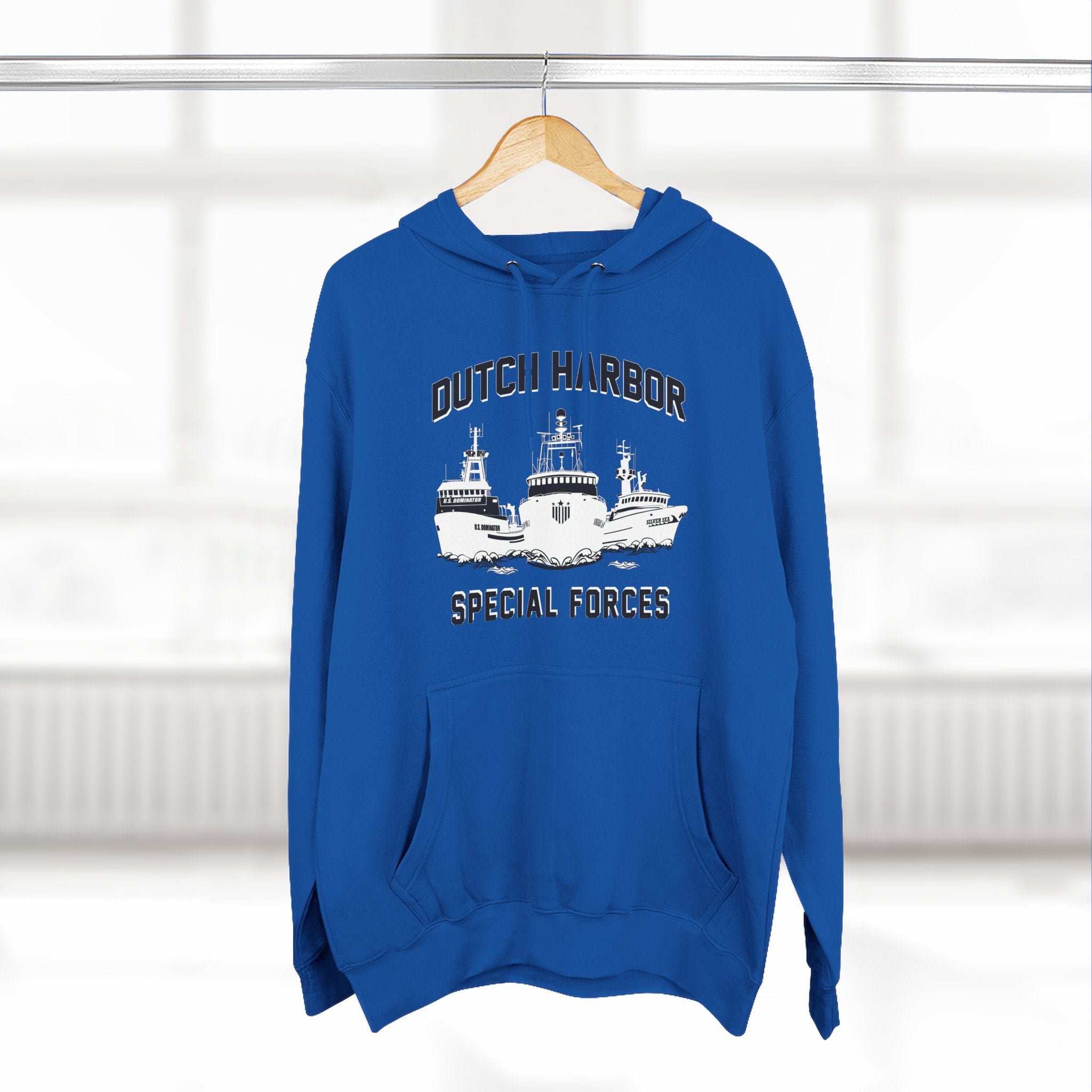 Dutch Special Forces GreyThree-Panel Fleece Hoodie 54N