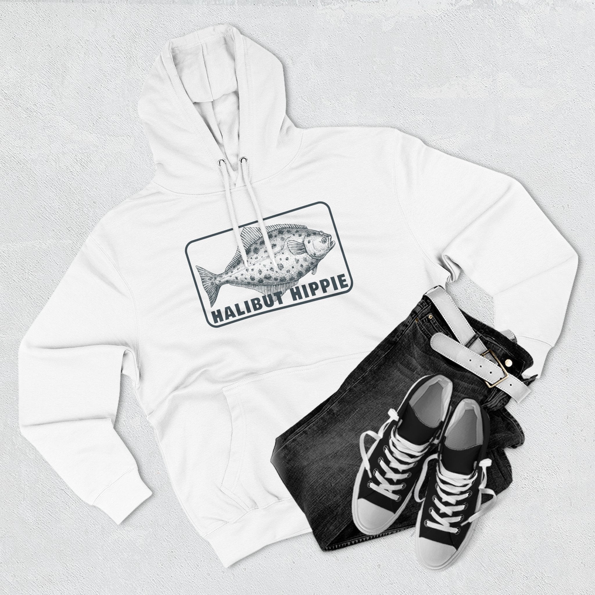 Halibut Hippie Three-Panel Fleece Hoodie 54N