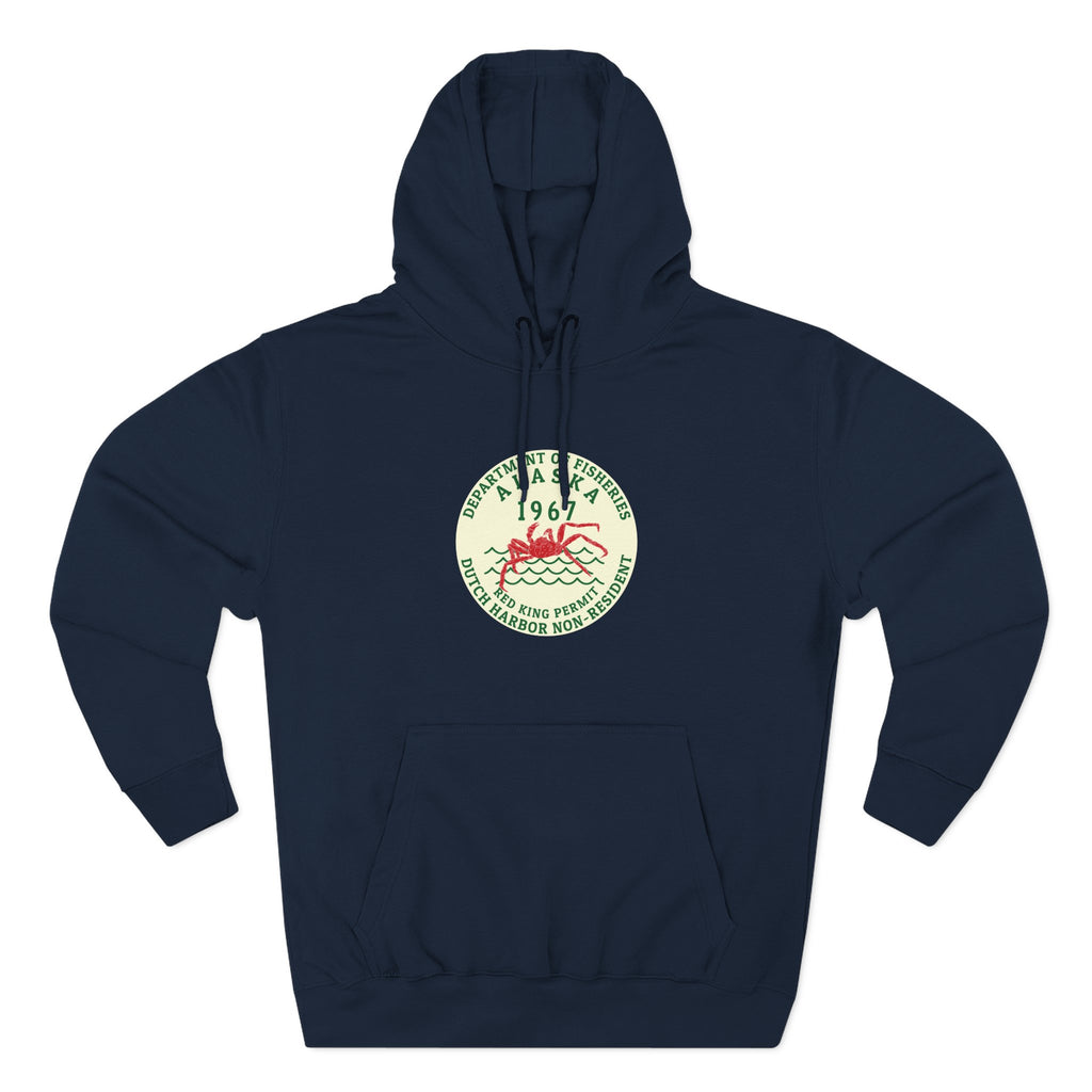 Red King Permit Three-Panel Fleece Hoodie
