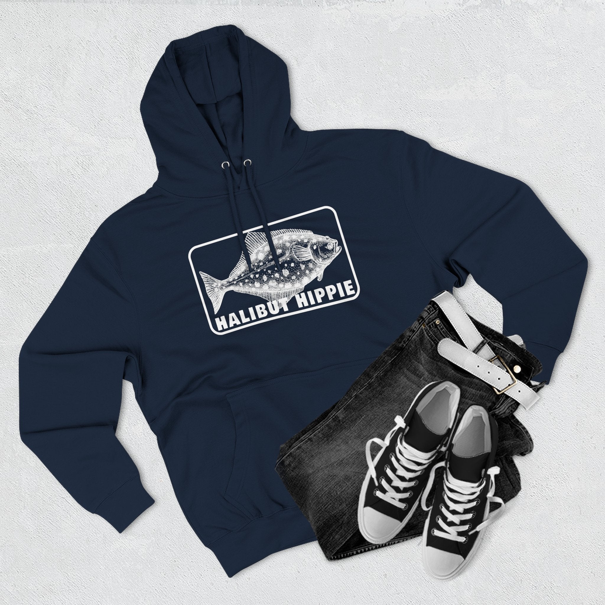 Halibut Hippie Three-Panel Fleece Hoodie 54N