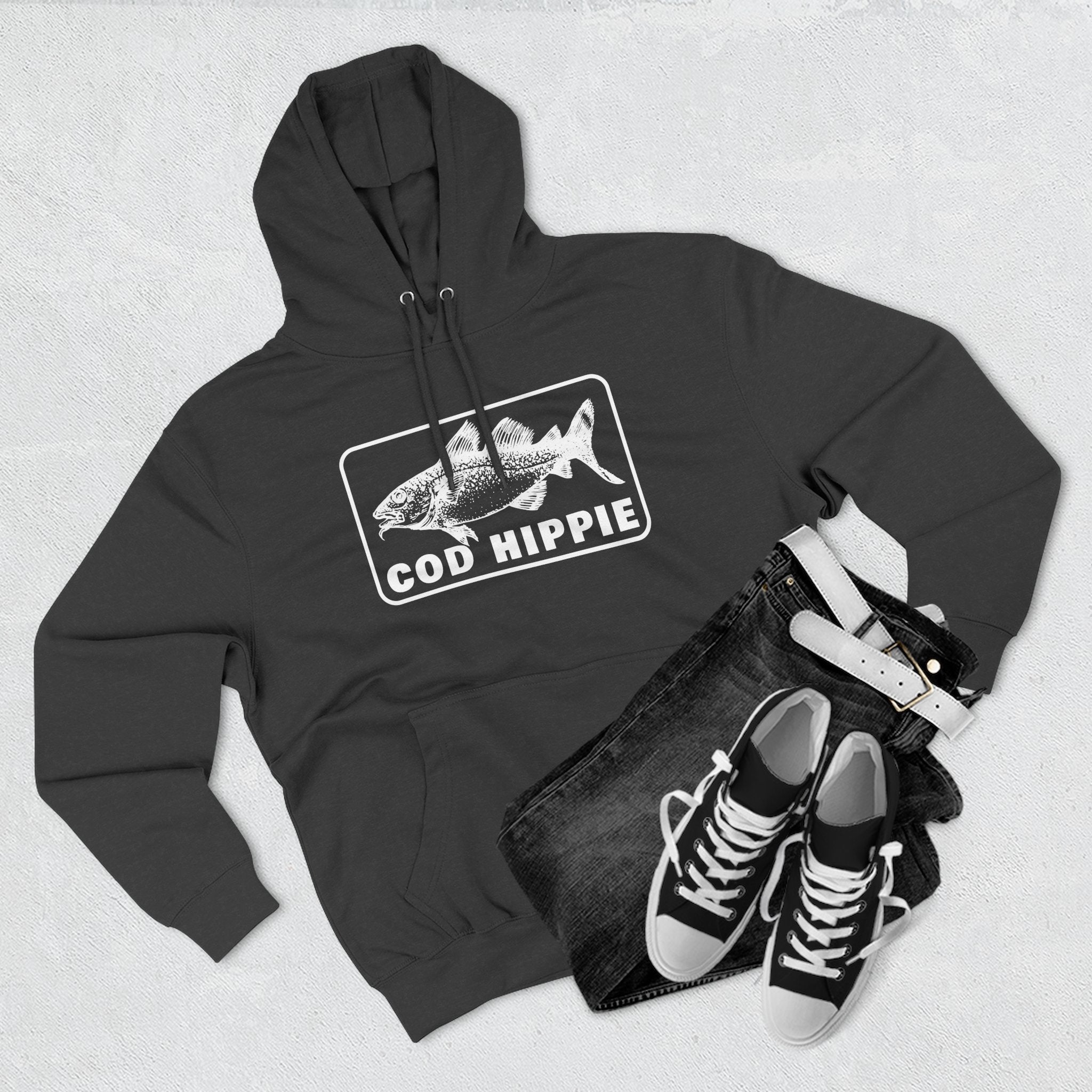 Cod Hippie Three-Panel Fleece Hoodie