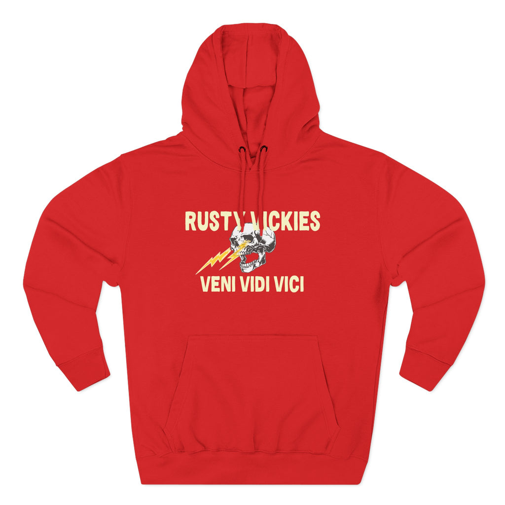 Rusty Vickie Three-Panel Fleece Hoodie