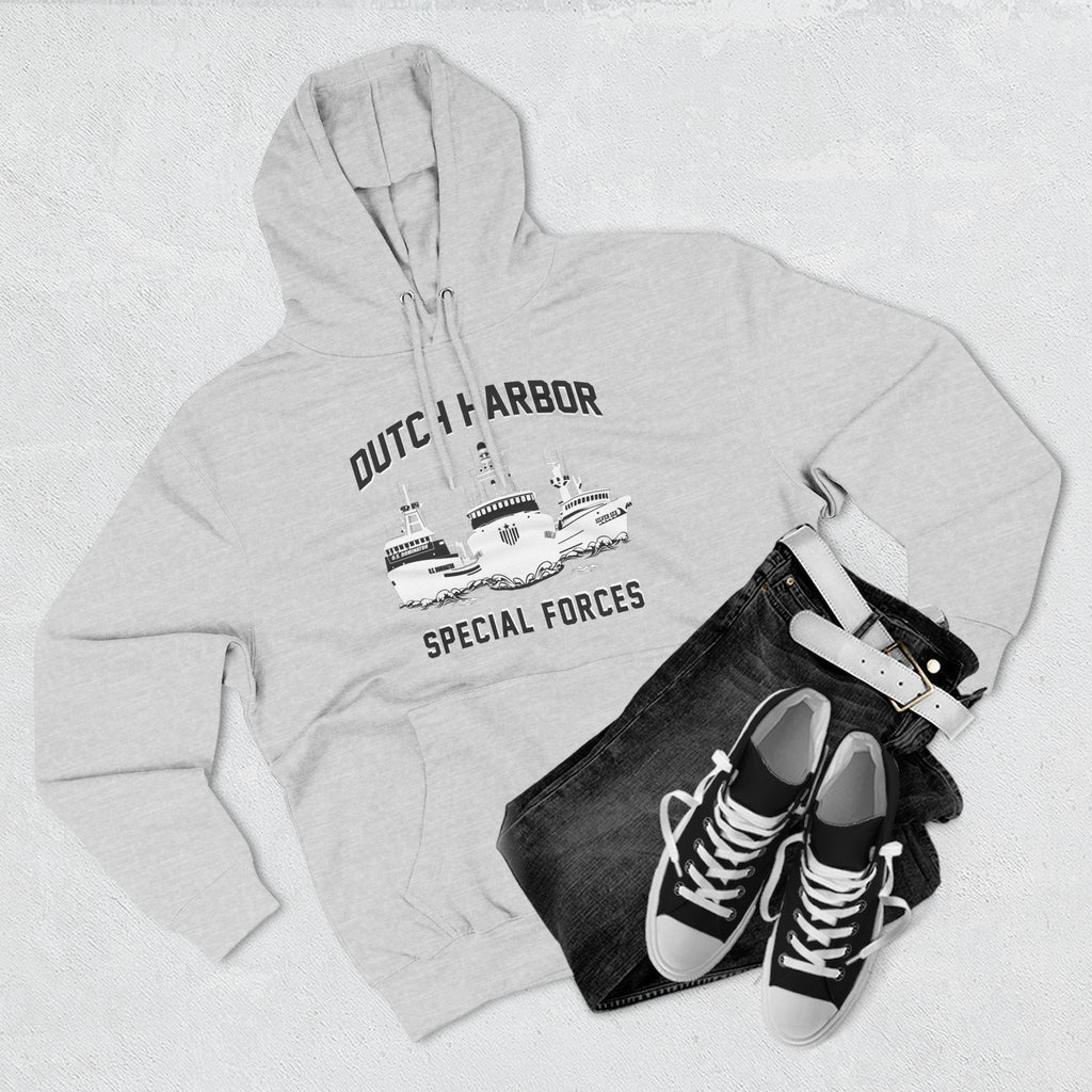 Dutch Special Forces GreyThree-Panel Fleece Hoodie 54N