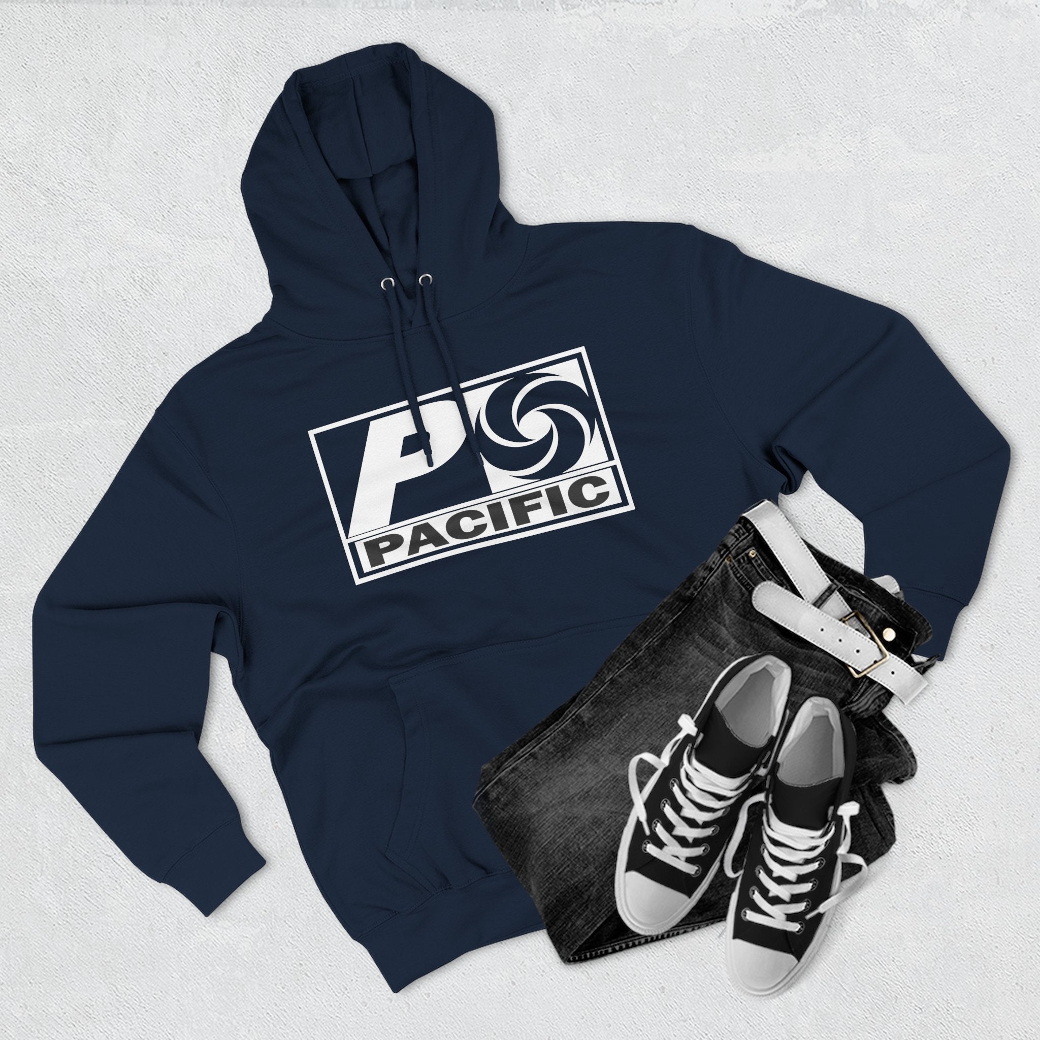 Pacific Swirl Three-Panel Fleece Hoodie 54N