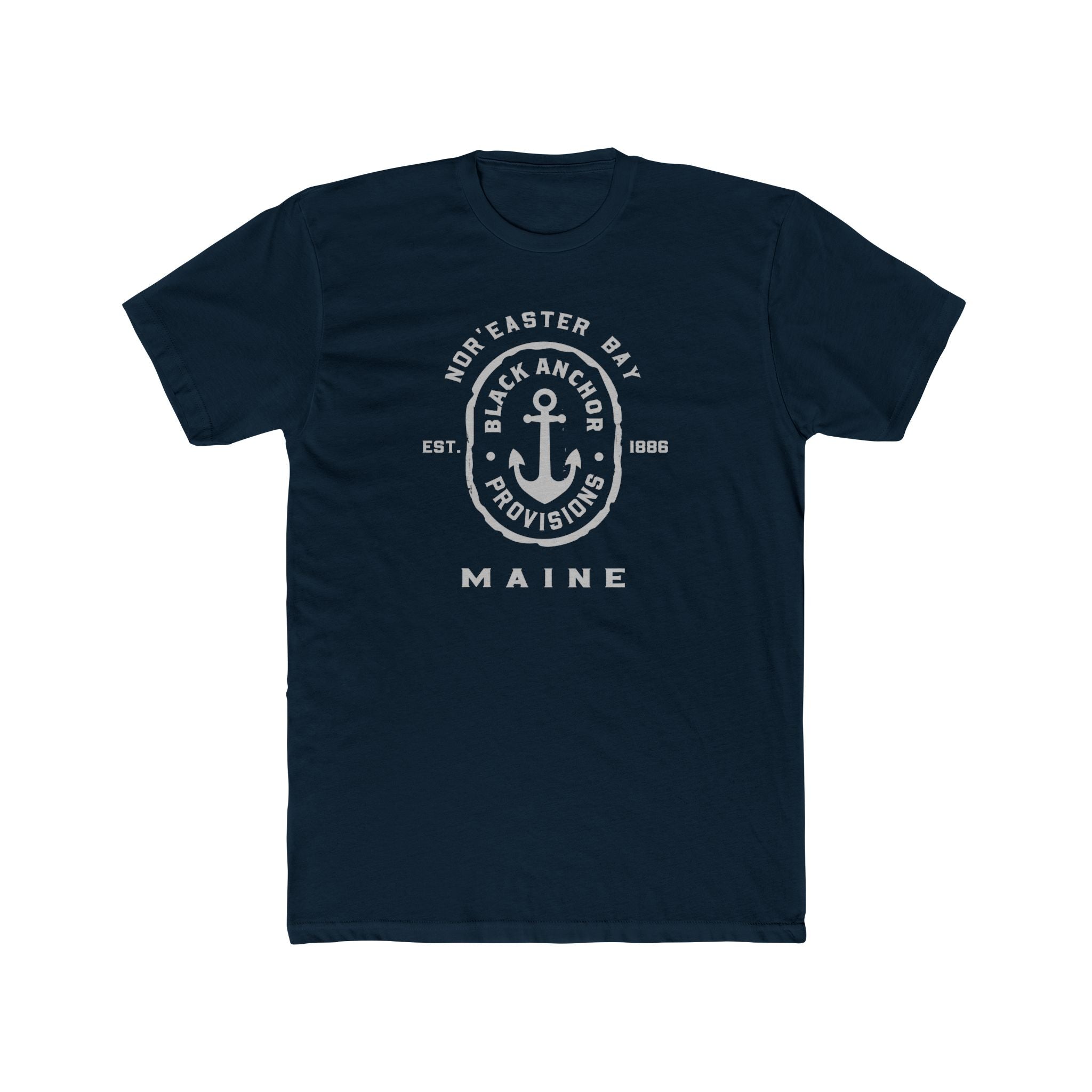 Black Anchor Unisex Cotton Crew Tee
